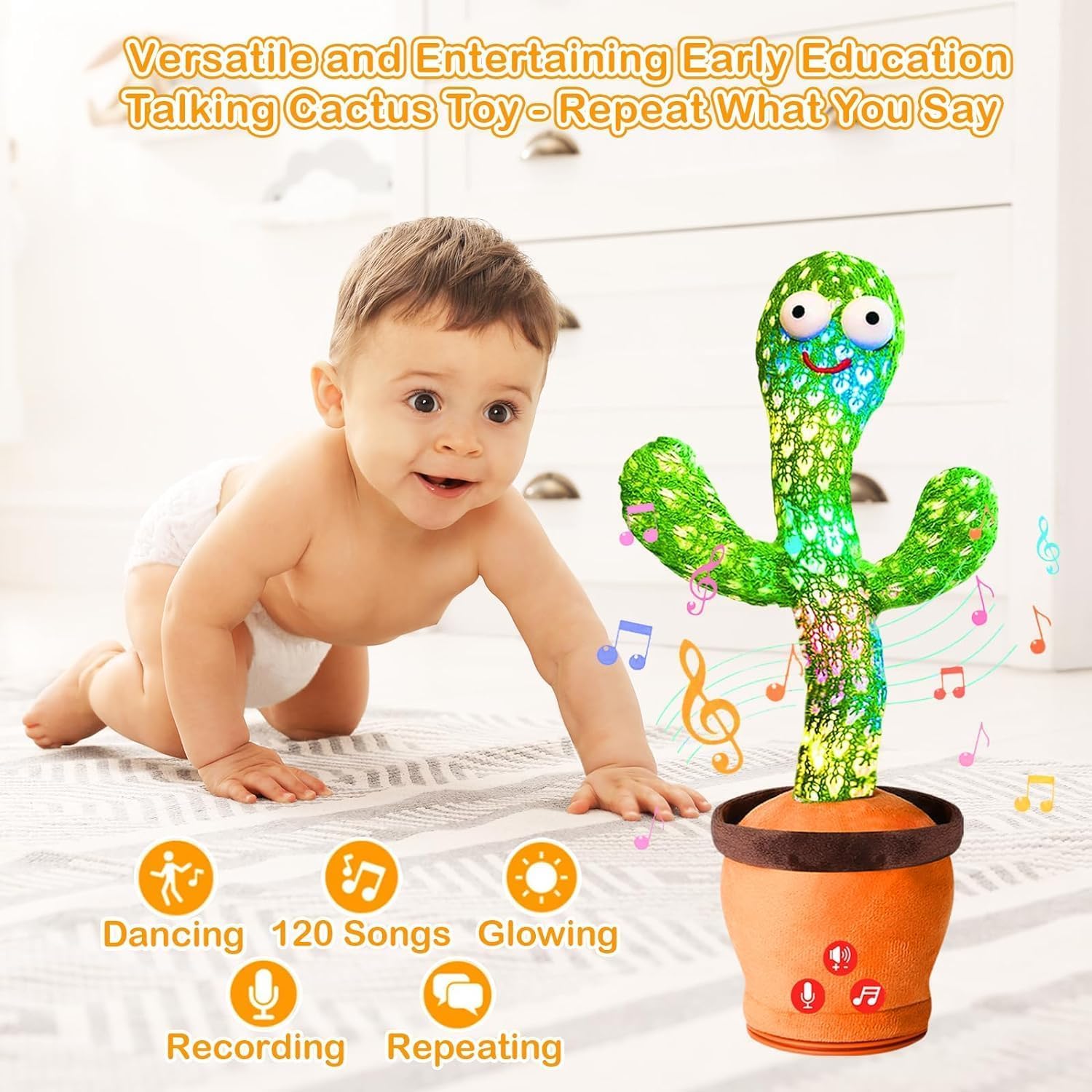 🎵 Talking & Dancing Cactus Toy – Interactive Fun for Kids🤷